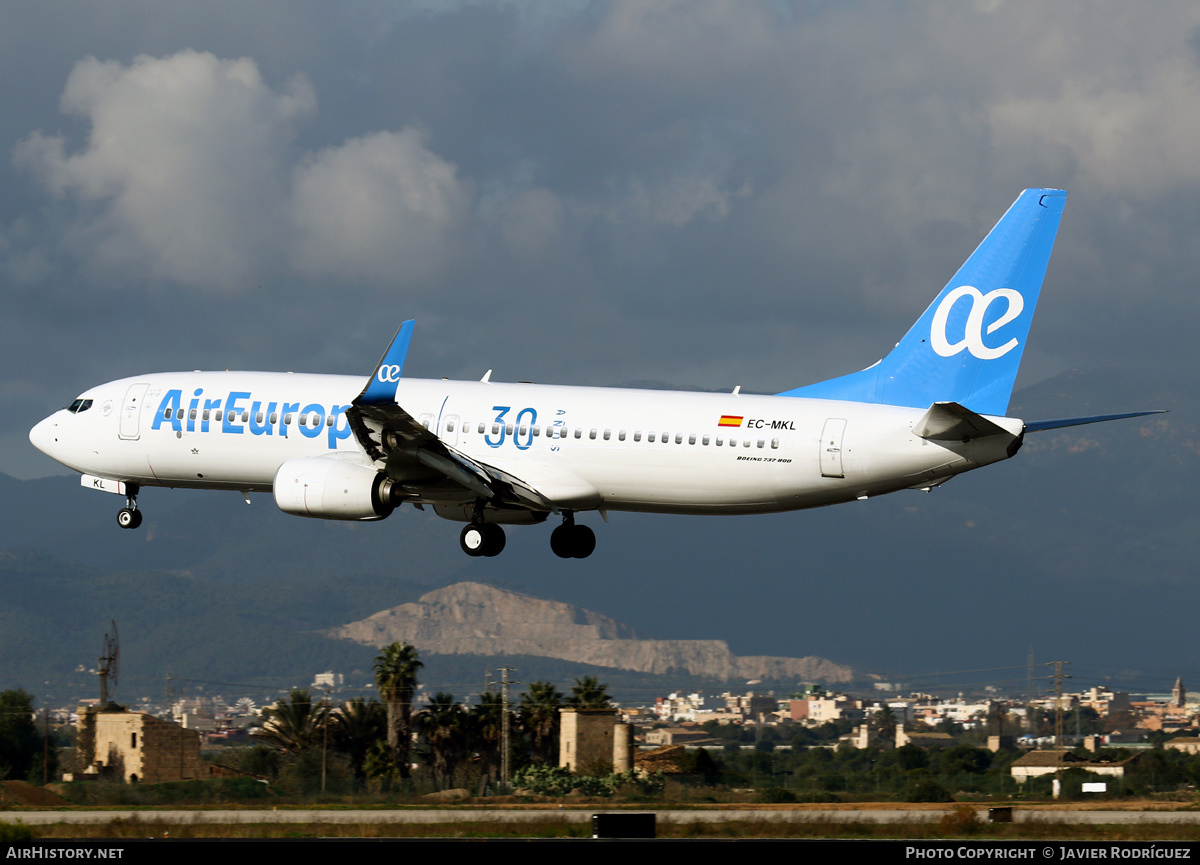 Aircraft Photo of EC-MKL | Boeing 737-85P | Air Europa | AirHistory.net #606268