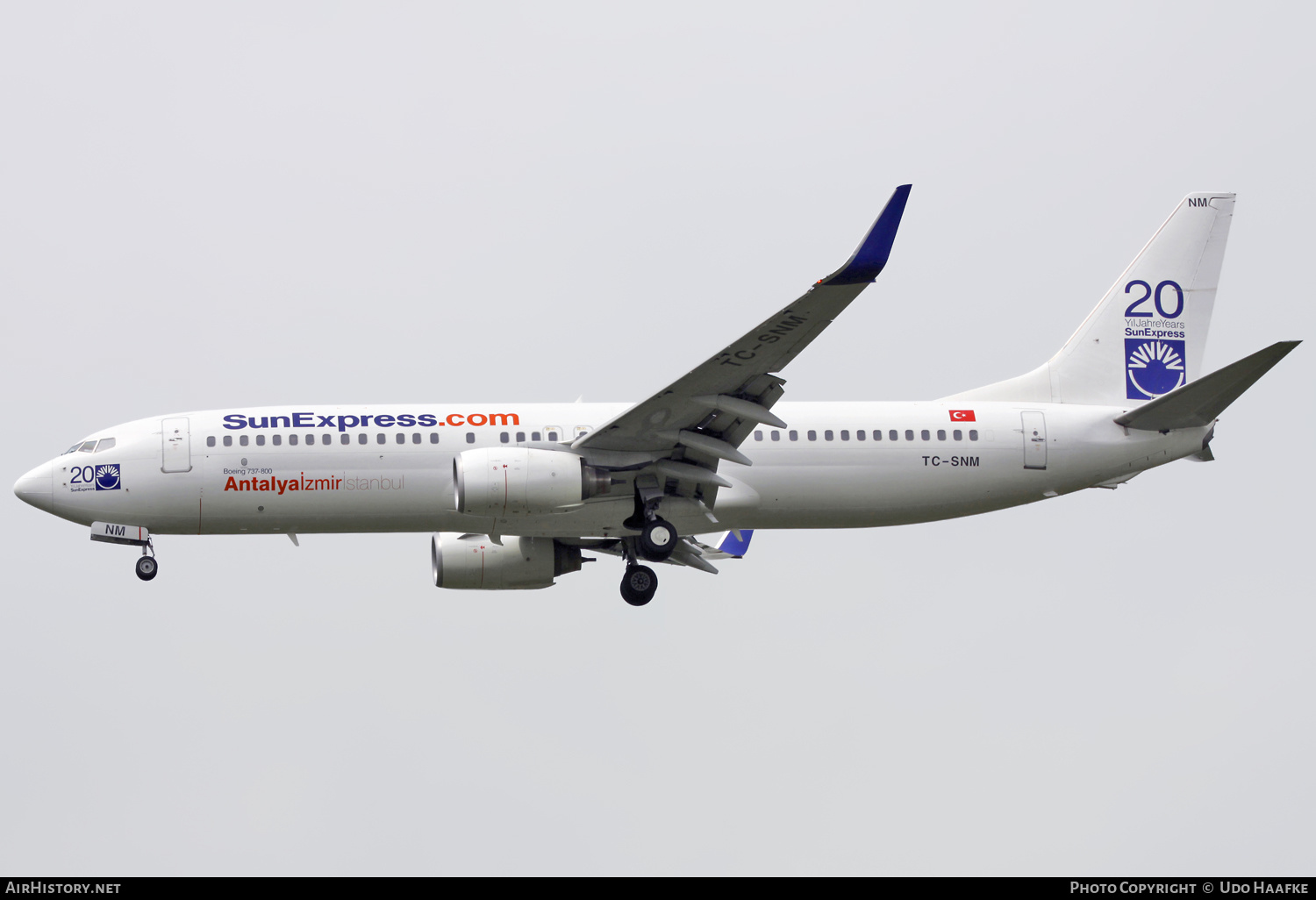 Aircraft Photo of TC-SNM | Boeing 737-8BK | SunExpress | AirHistory.net #606356