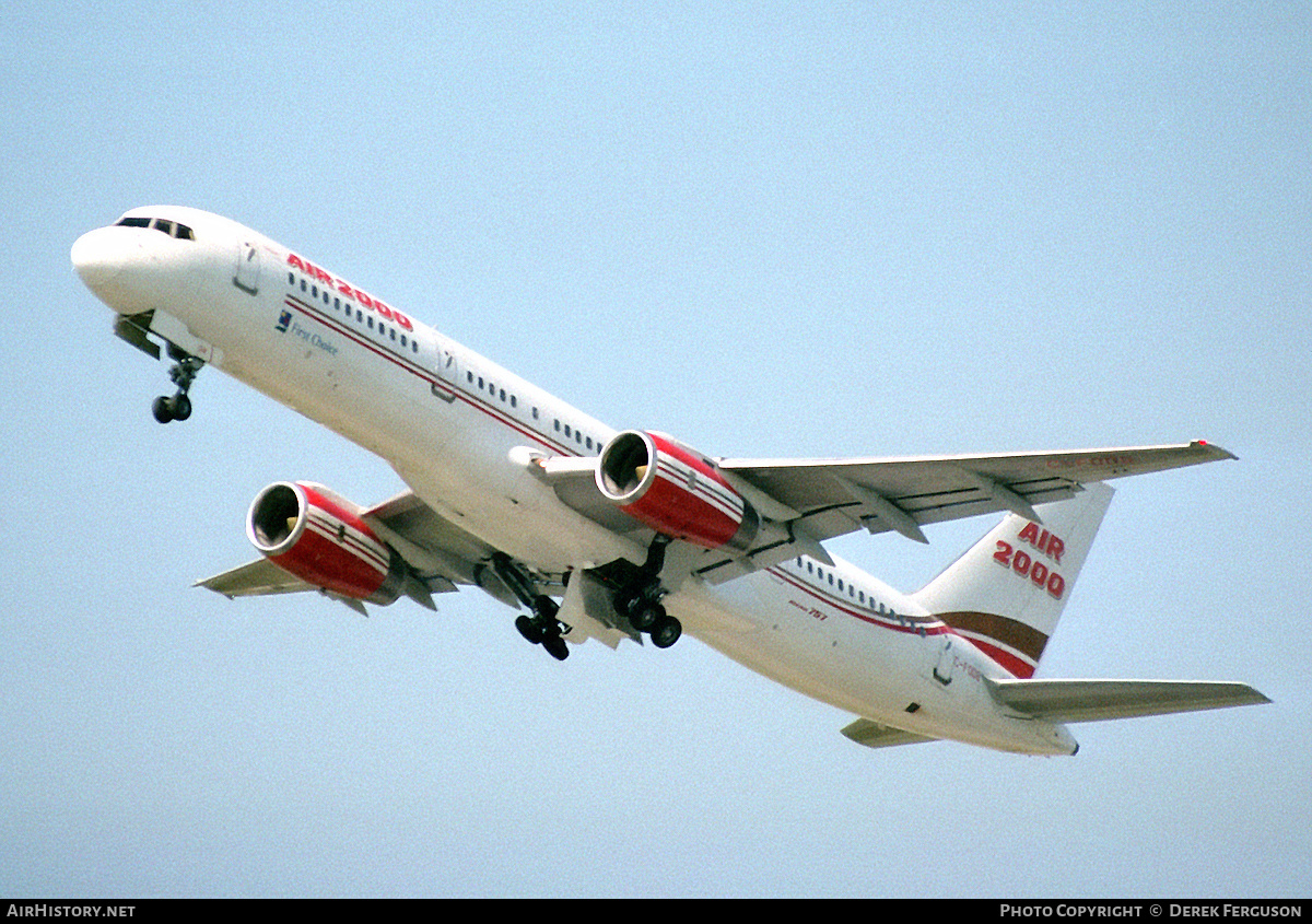 Aircraft Photo of C-FOOB | Boeing 757-28A | Air 2000 | AirHistory.net #606412
