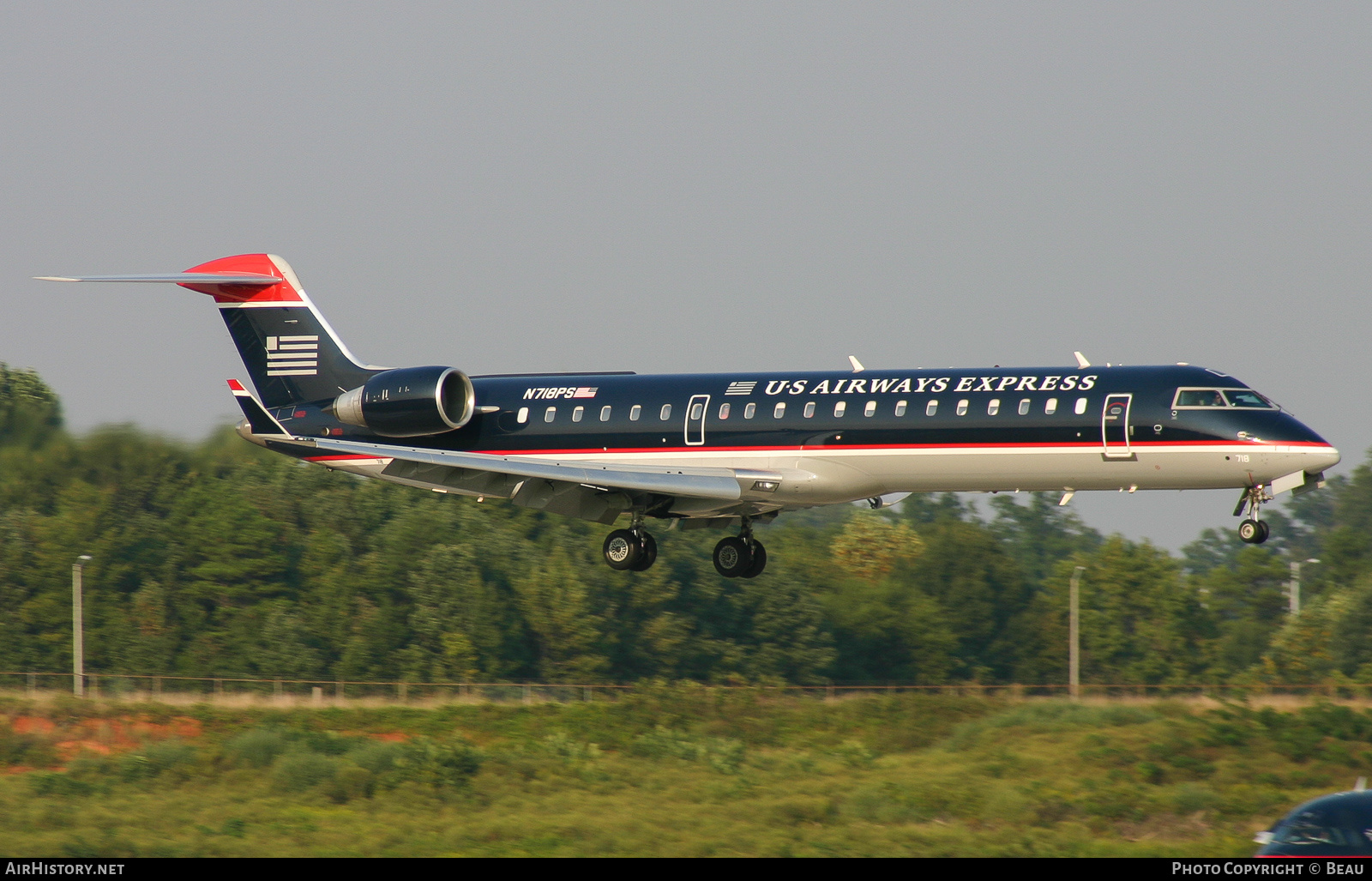 Aircraft Photo of N718PS | Bombardier CRJ-701ER (CL-600-2C10) | US Airways Express | AirHistory.net #606468