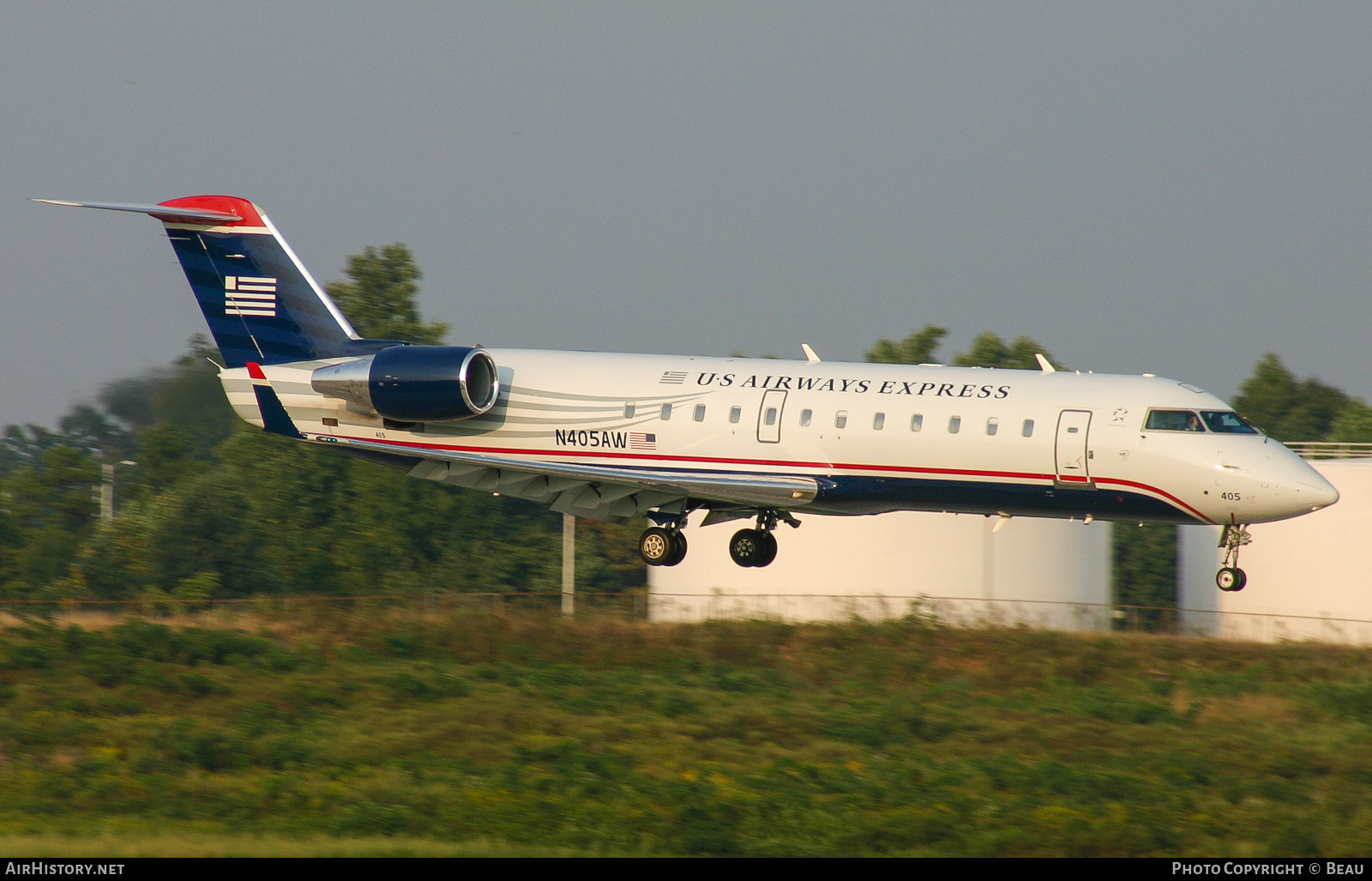 Aircraft Photo of N405AW | Bombardier CRJ-200LR (CL-600-2B19) | US Airways Express | AirHistory.net #606497