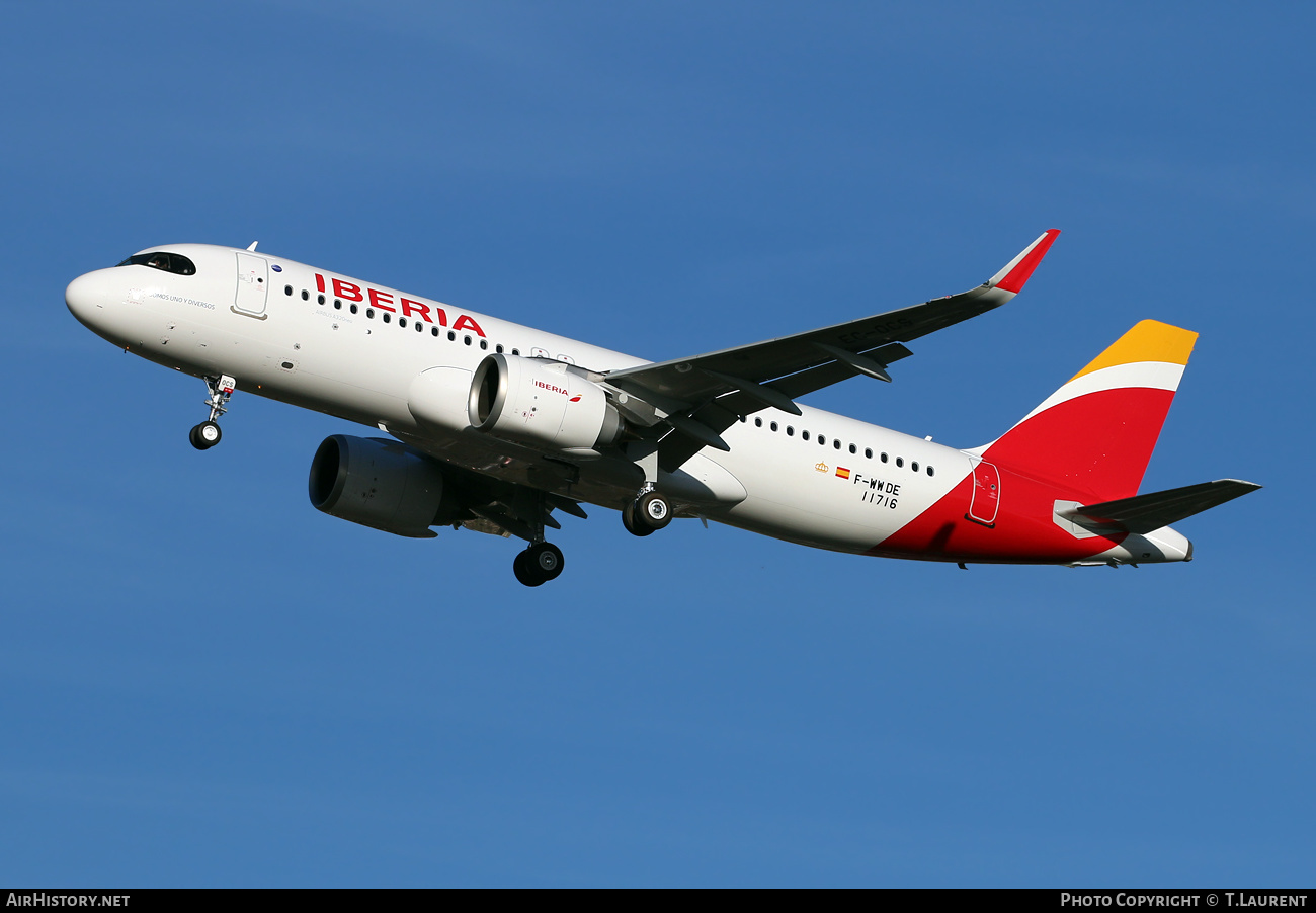 Aircraft Photo of F-WWDE | Airbus A320-251N | Iberia | AirHistory.net #606605