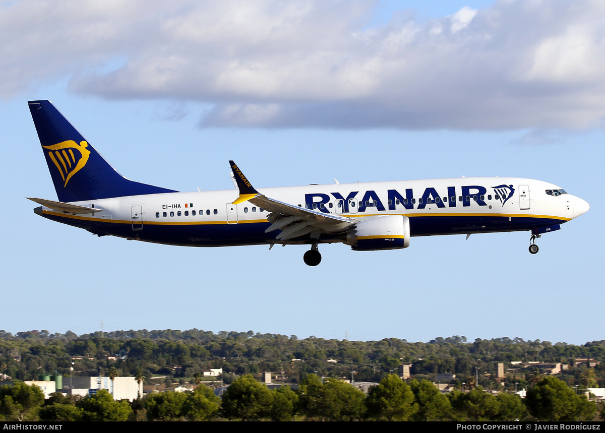 Aircraft Photo of EI-IHA | Boeing 737-8200 Max 200 | Ryanair | AirHistory.net #606737