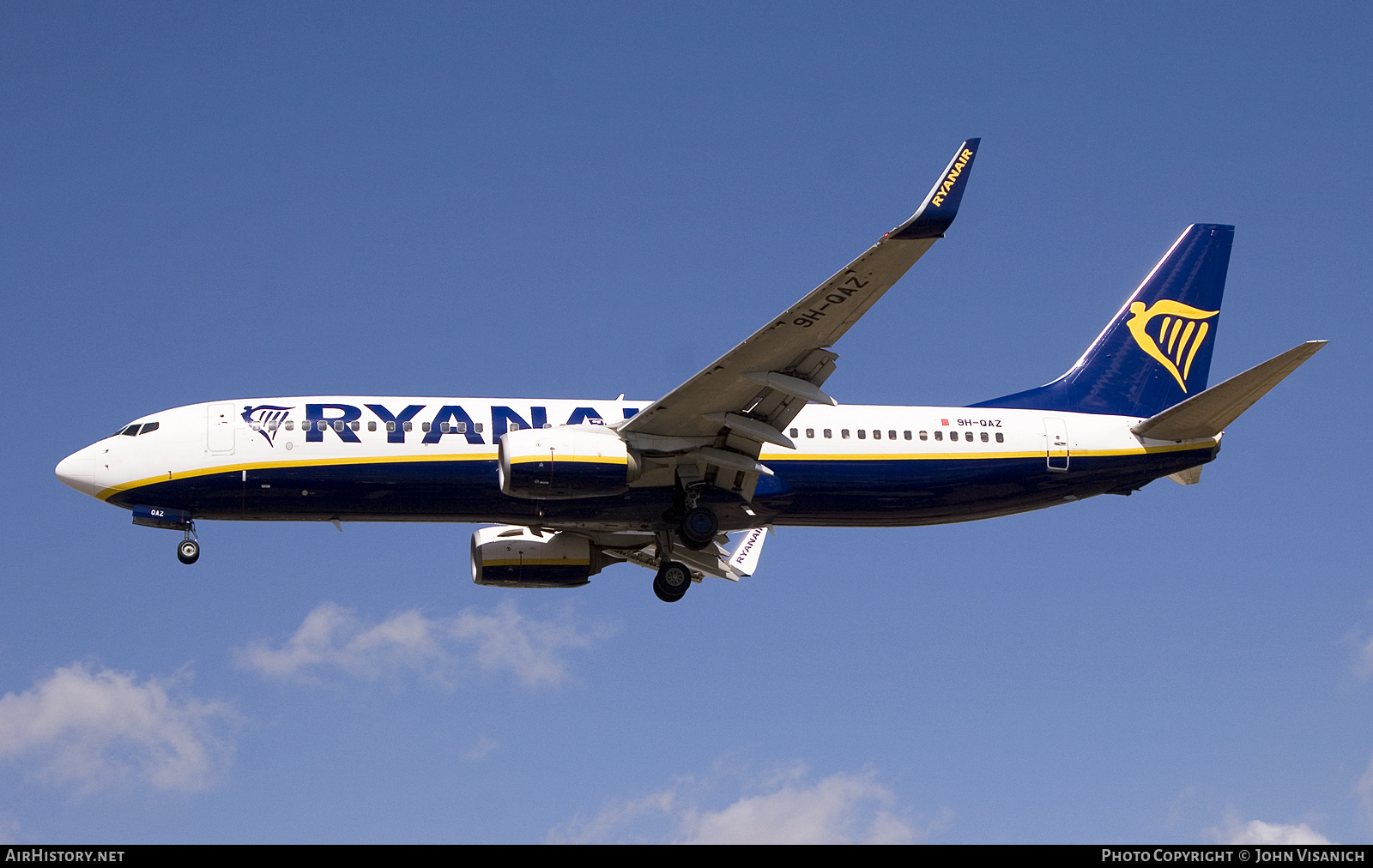 Aircraft Photo of 9H-QAZ | Boeing 737-8AS | Ryanair | AirHistory.net #606805