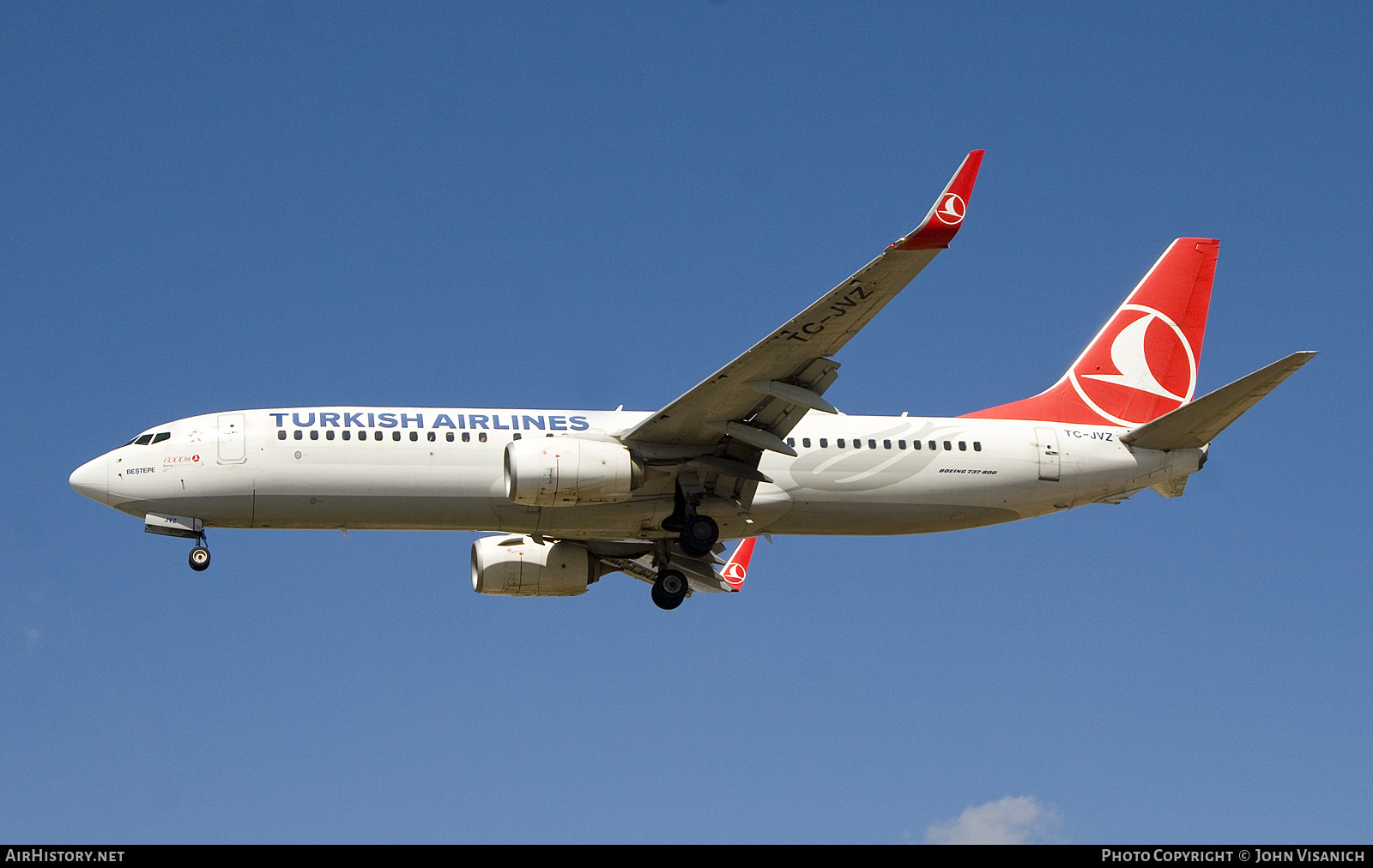 Aircraft Photo of TC-JVZ | Boeing 737-8F2 | Turkish Airlines | AirHistory.net #606809