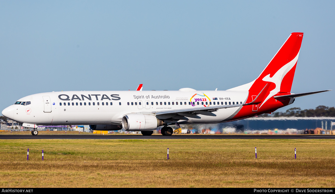 Aircraft Photo of VH-VXA | Boeing 737-838 | Qantas | AirHistory.net #606817