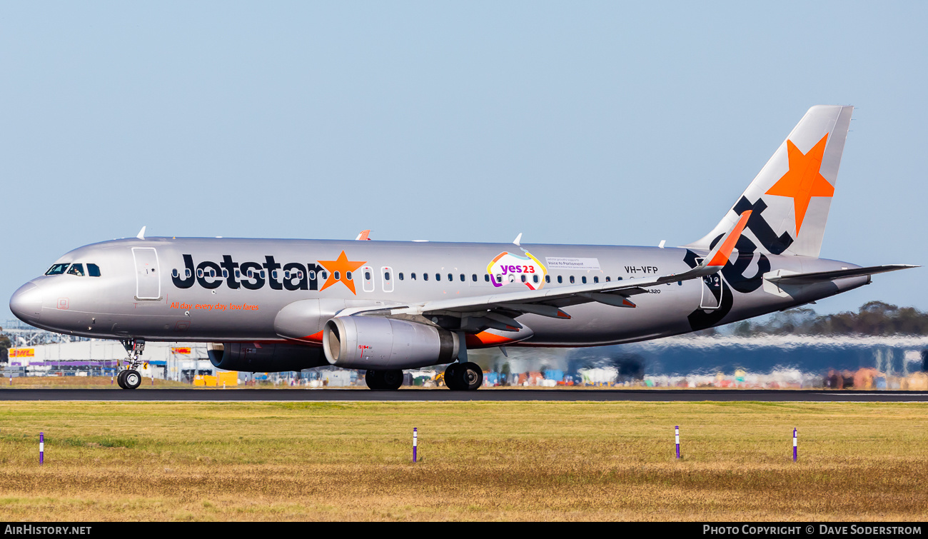 Aircraft Photo of VH-VFP | Airbus A320-232 | Jetstar Airways | AirHistory.net #606818