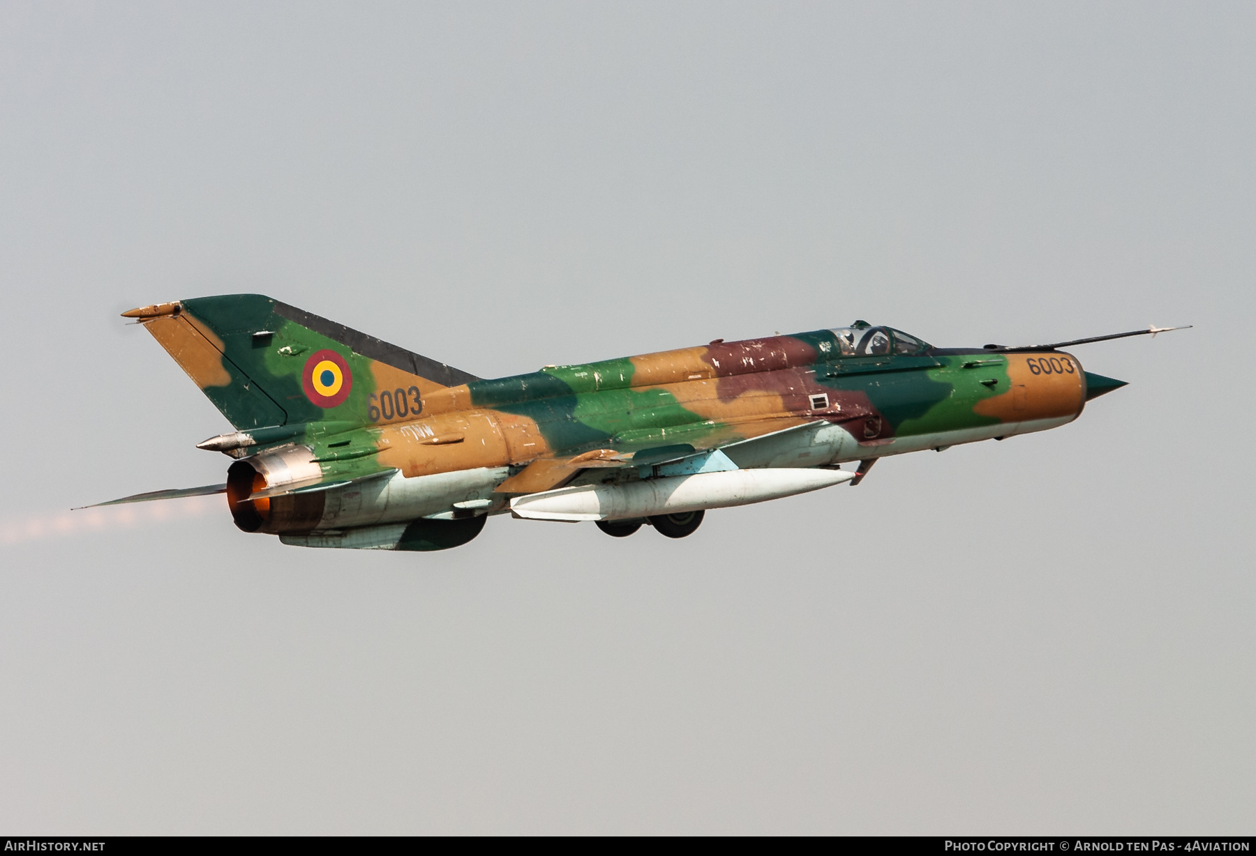 Aircraft Photo of 6003 | Mikoyan-Gurevich MiG-21MF | Romania - Air Force | AirHistory.net #606964