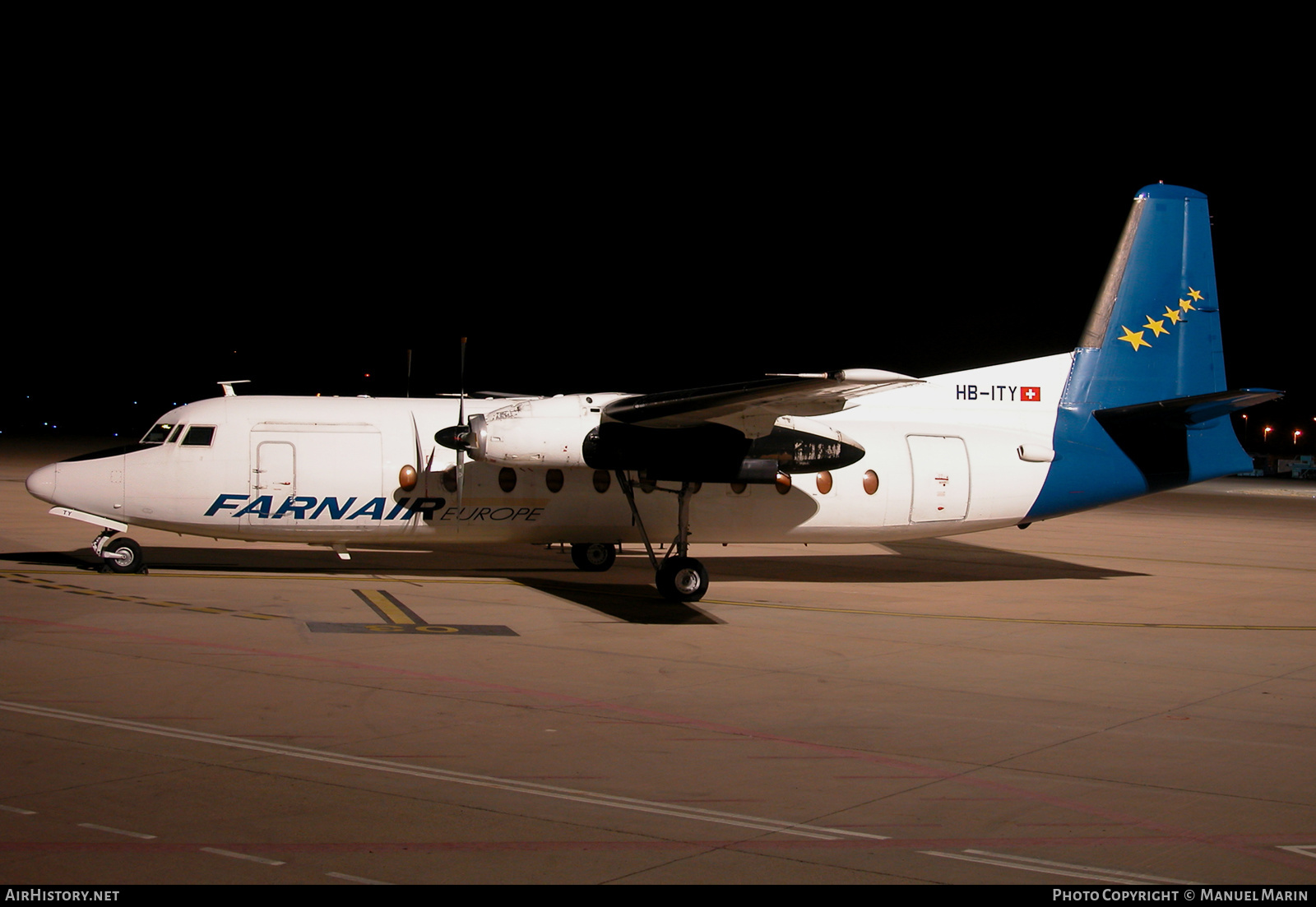 Aircraft Photo of HB-ITY | Fokker F27-500 Friendship | Farnair Europe | AirHistory.net #607085