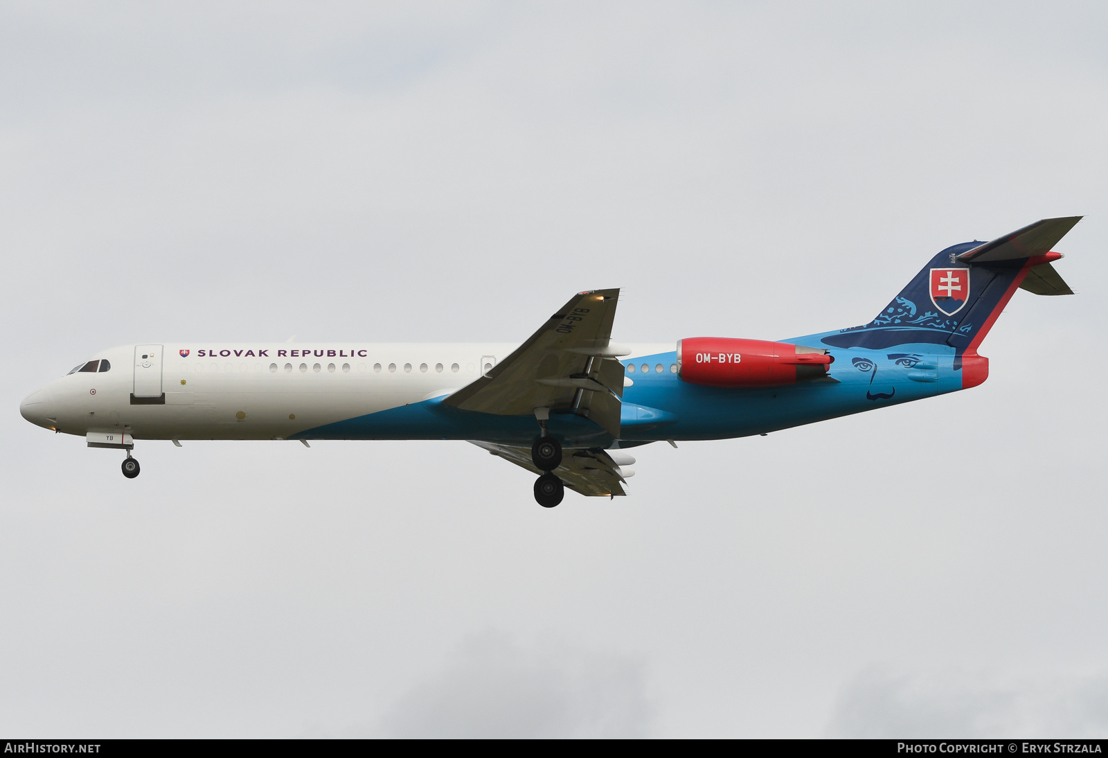 Aircraft Photo of OM-BYB | Fokker 100 (F28-0100) | Slovakia - Government | AirHistory.net #607121