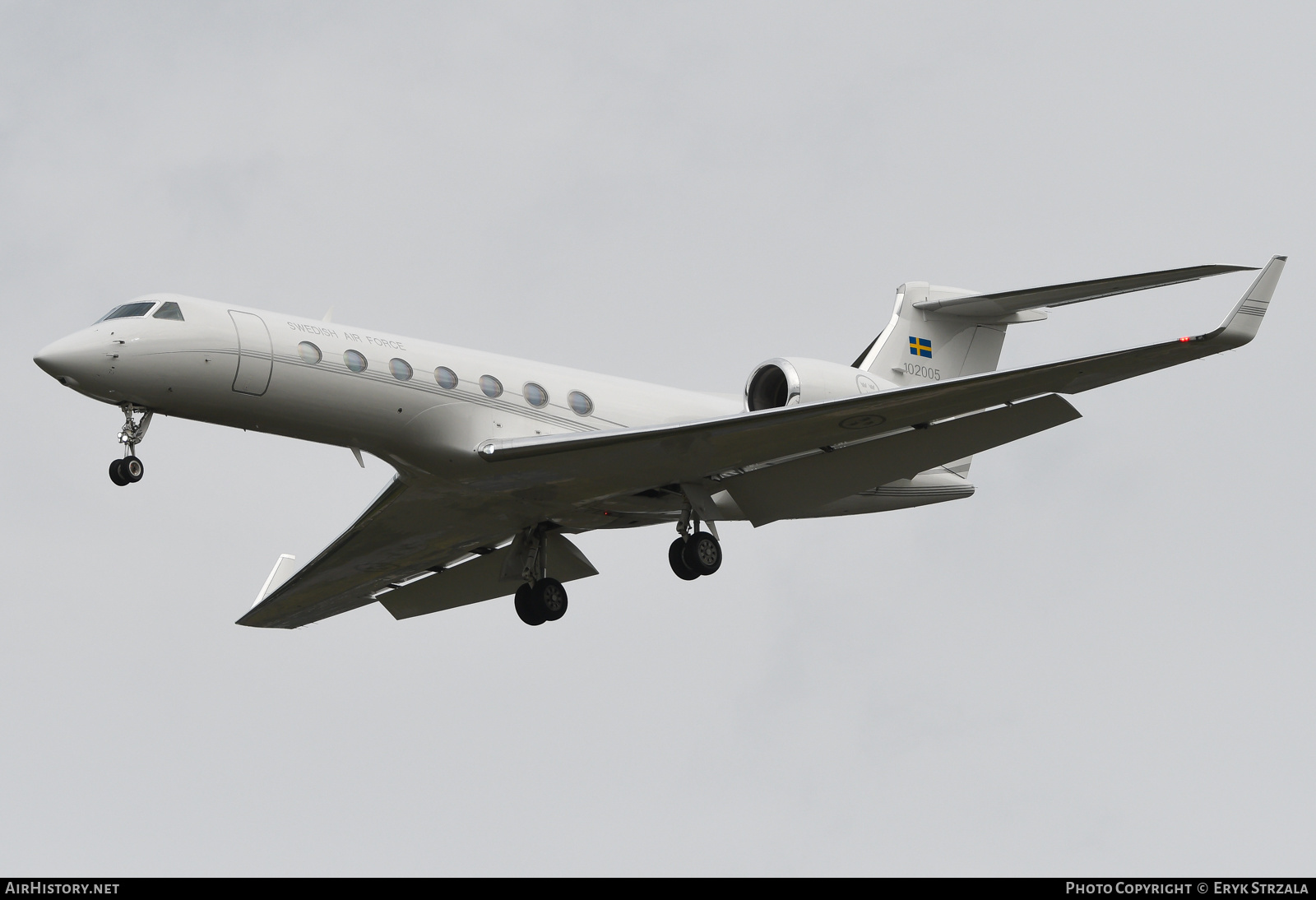 Aircraft Photo of 102005 | Gulfstream Aerospace Tp102D Gulfstream V (G-V-SP) | Sweden - Air Force | AirHistory.net #607123