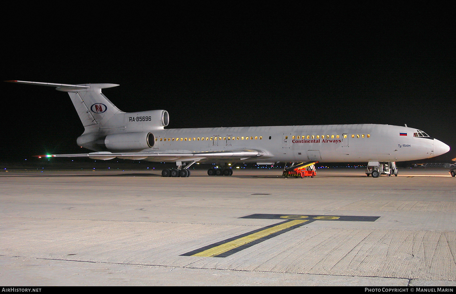 Aircraft Photo of RA-85696 | Tupolev Tu-154M | Continental Airways | AirHistory.net #607388