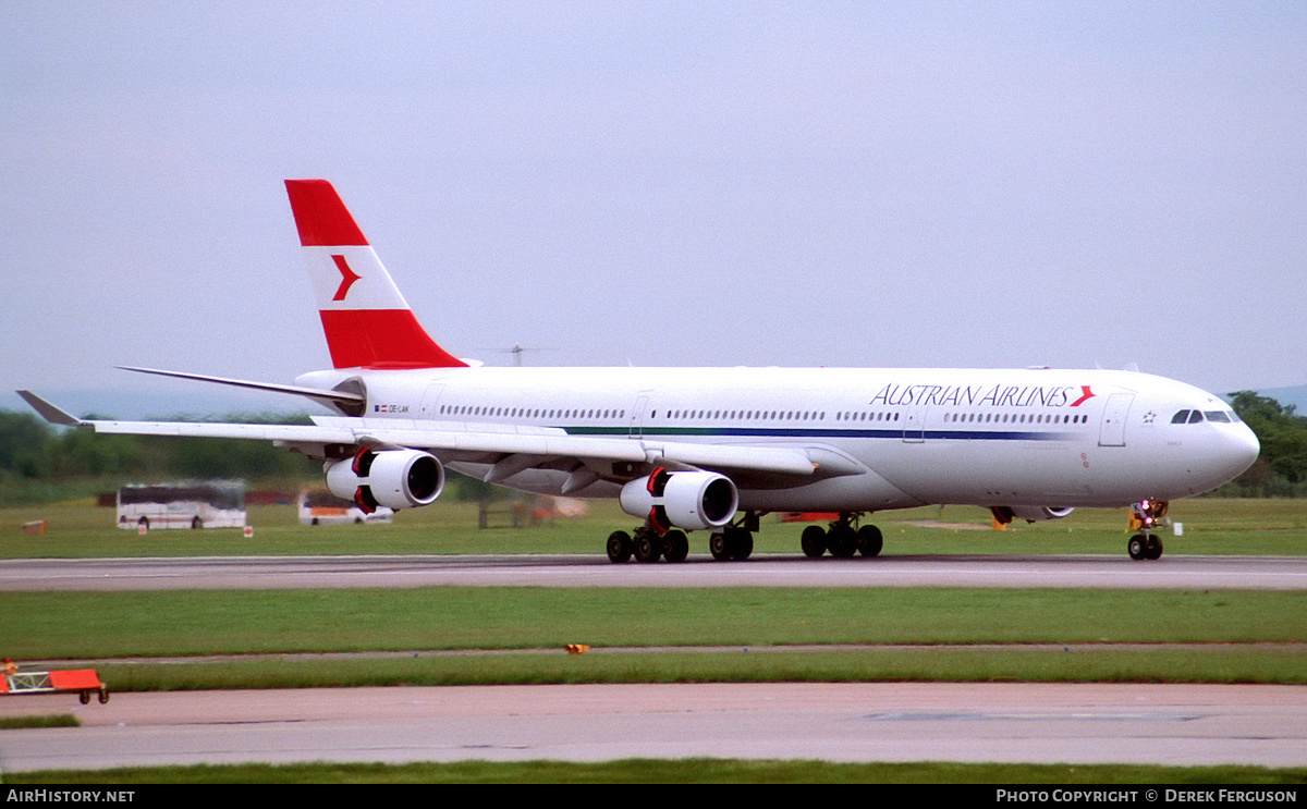 Aircraft Photo of OE-LAK | Airbus A340-313 | Austrian Airlines | AirHistory.net #607489