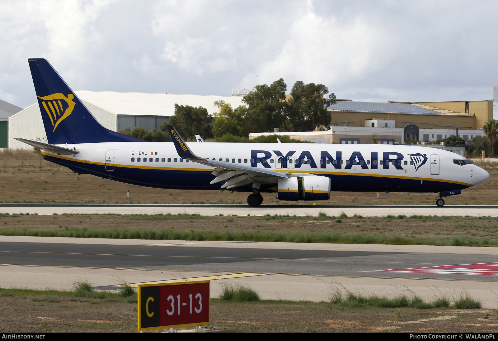 Aircraft Photo of EI-EVJ | Boeing 737-8AS | Ryanair | AirHistory.net #607714