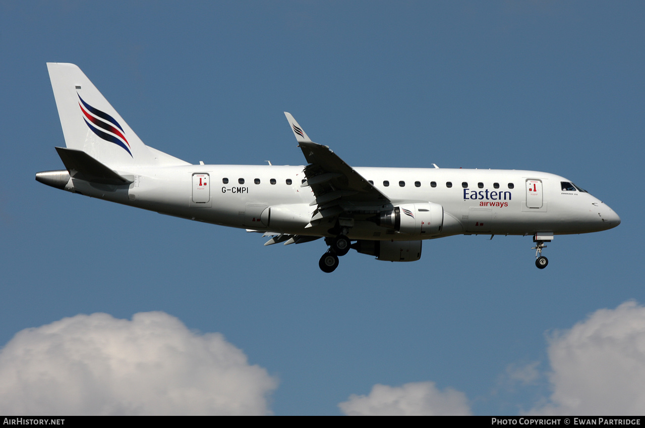 Aircraft Photo of G-CMPI | Embraer 170LR (ERJ-170-100LR) | Eastern Airways | AirHistory.net #607741