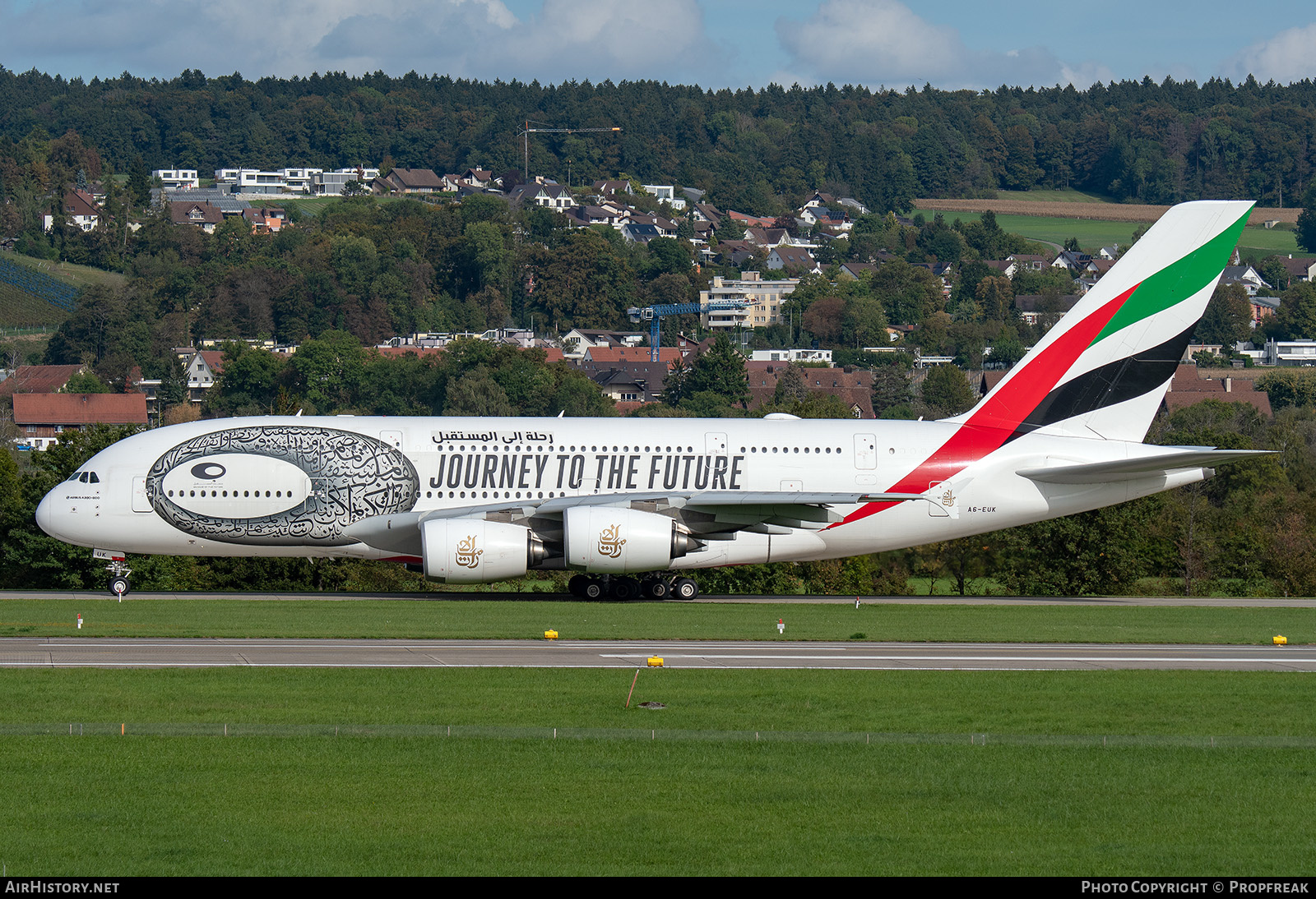 Aircraft Photo of A6-EUK | Airbus A380-861 | Emirates | AirHistory.net #607879