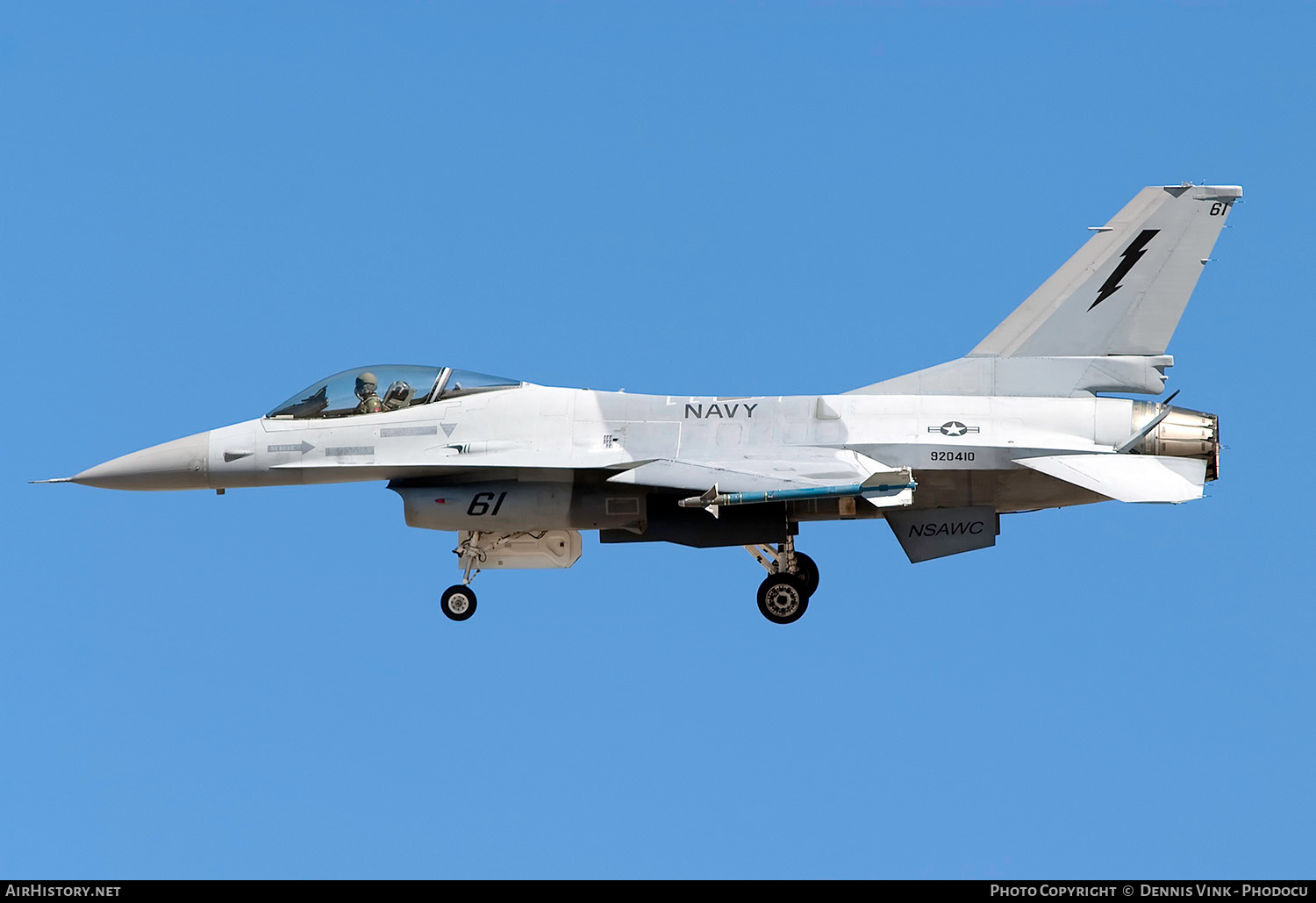 Aircraft Photo of 920410 | General Dynamics F-16A Fighting Falcon | USA - Navy | AirHistory.net #607918