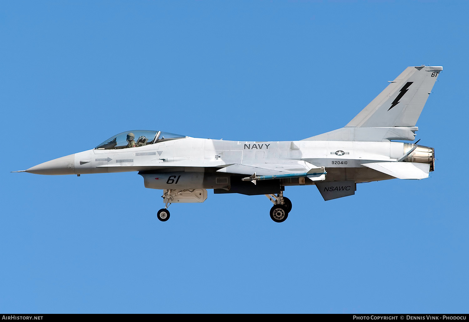 Aircraft Photo of 920410 | Lockheed F-16A Fighting Falcon | USA - Navy | AirHistory.net #607918