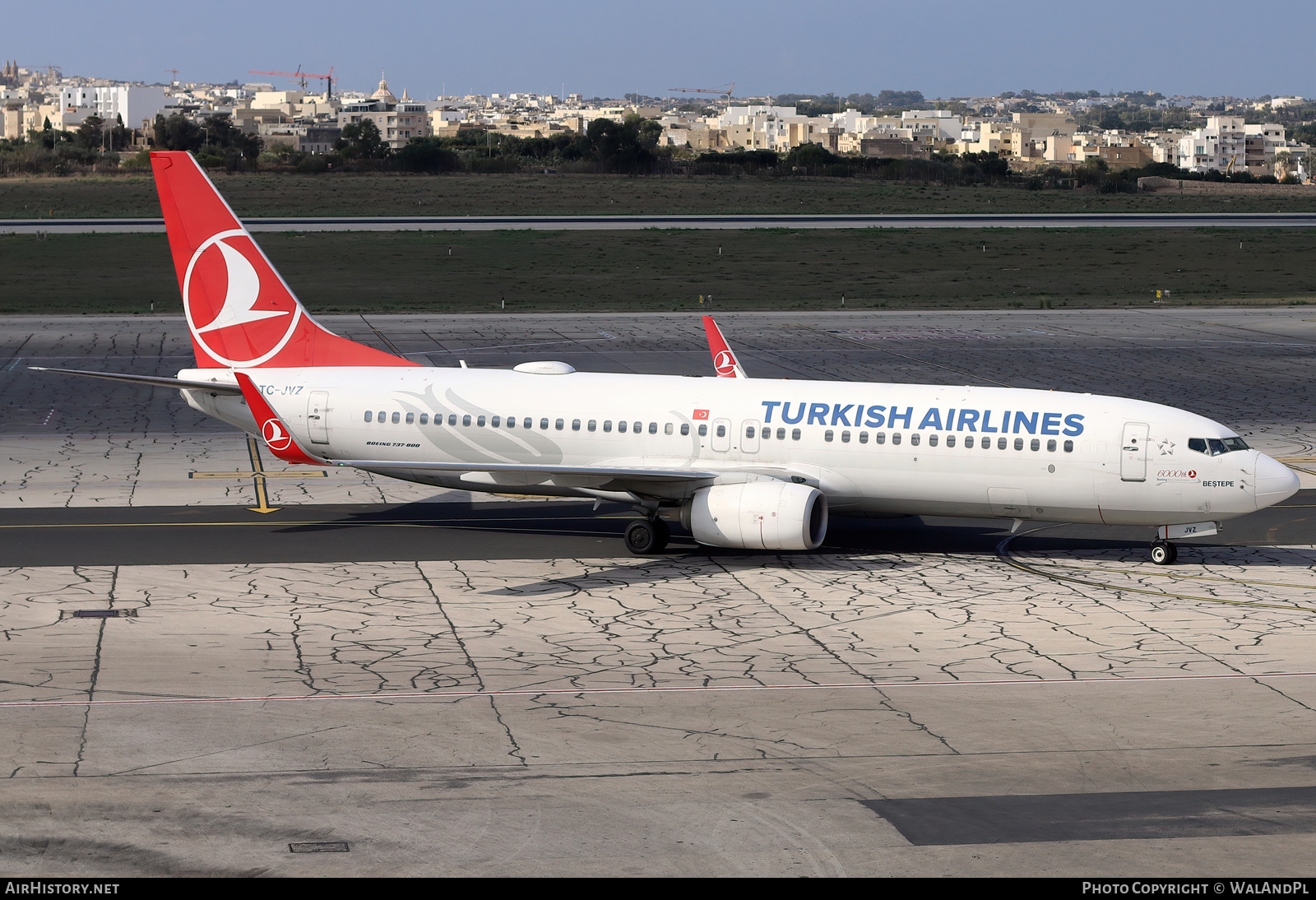 Aircraft Photo of TC-JVZ | Boeing 737-8F2 | Turkish Airlines | AirHistory.net #608017