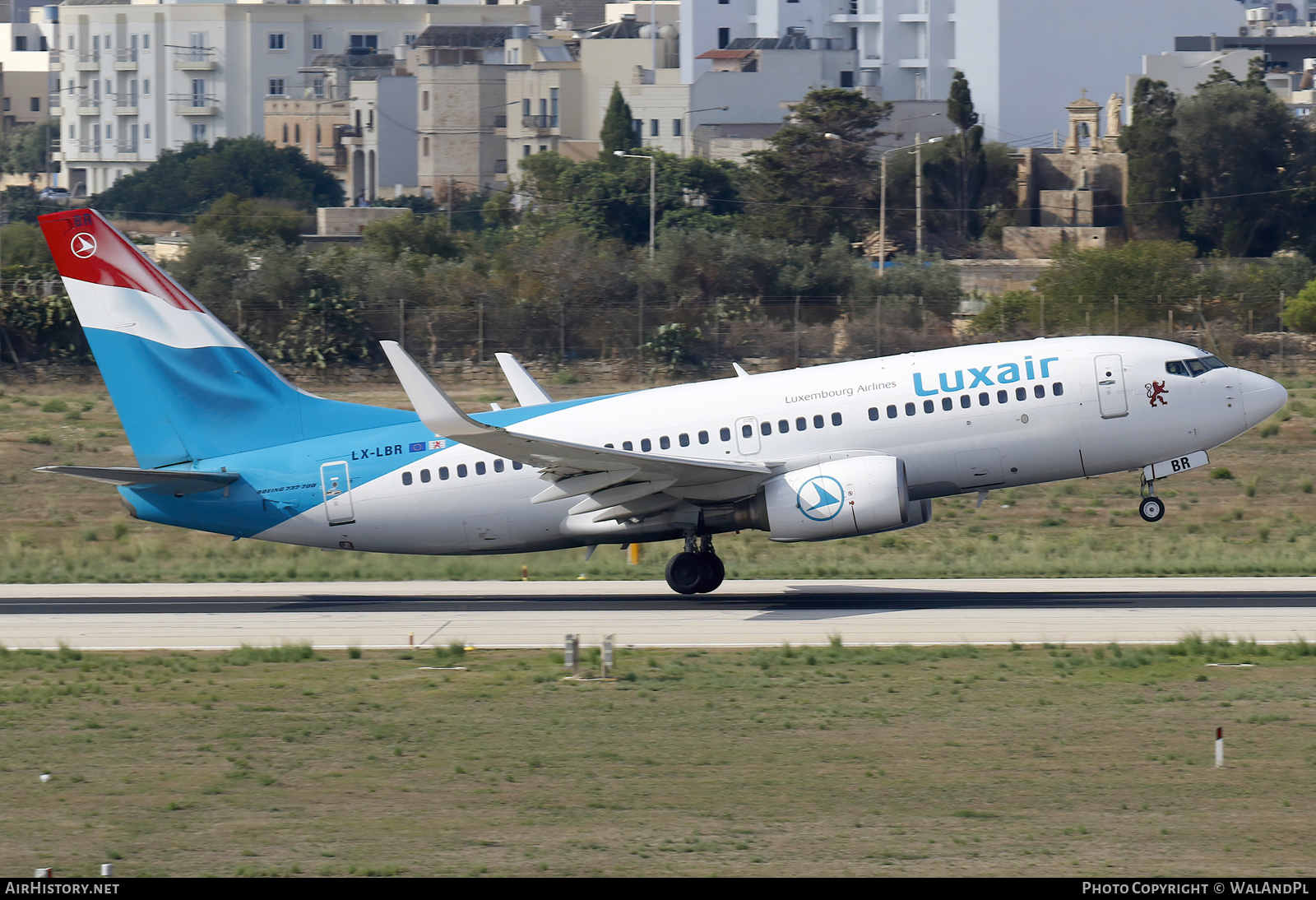Aircraft Photo of LX-LBR | Boeing 737-7K2 | Luxair | AirHistory.net #608034