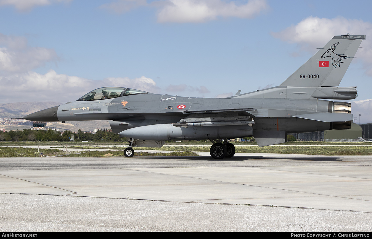 Aircraft Photo of 89-0040 | General Dynamics F-16C Fighting Falcon | Turkey - Air Force | AirHistory.net #608238