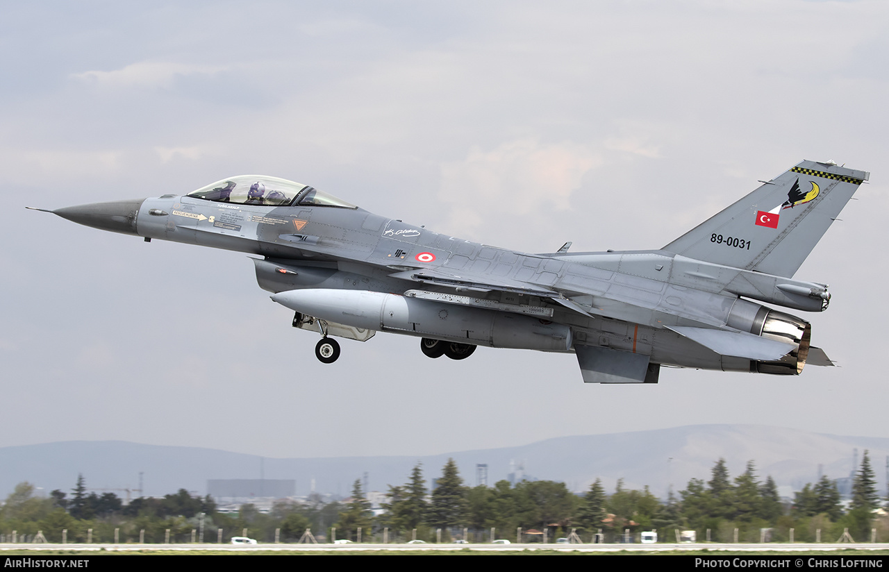 Aircraft Photo of 89-0031 | General Dynamics F-16CG Fighting Falcon | Turkey - Air Force | AirHistory.net #608240