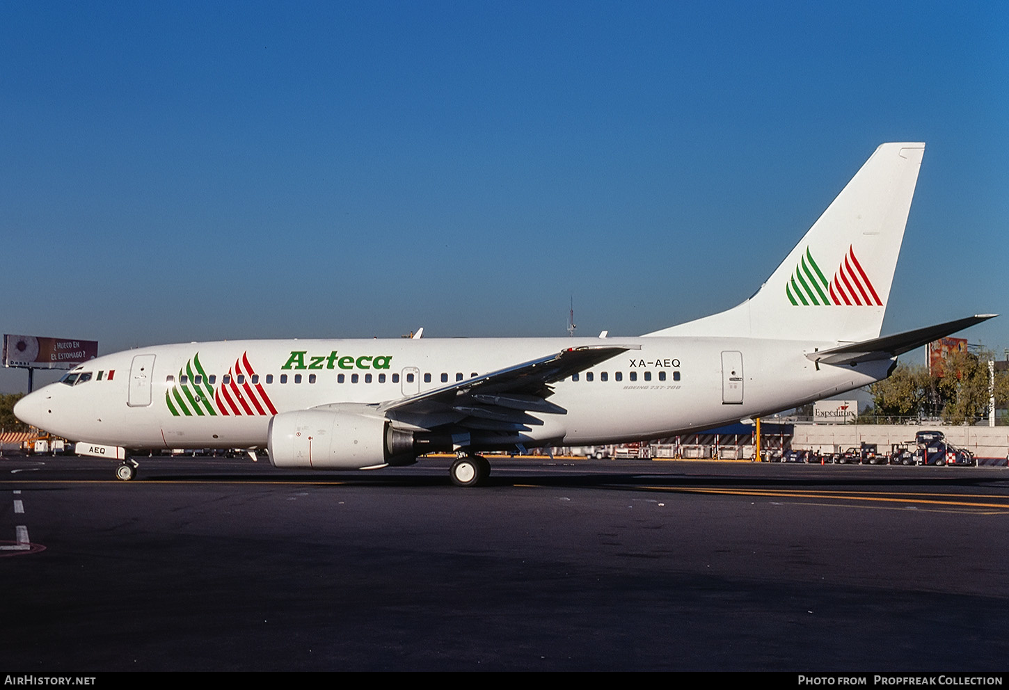Aircraft Photo of XA-AEQ | Boeing 737-7EA | Líneas Aéreas Azteca | AirHistory.net #608246