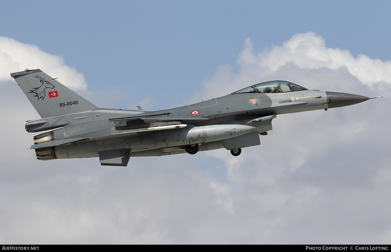 Aircraft Photo of 89-0040 | General Dynamics F-16CG Fighting Falcon | Turkey - Air Force | AirHistory.net #608257