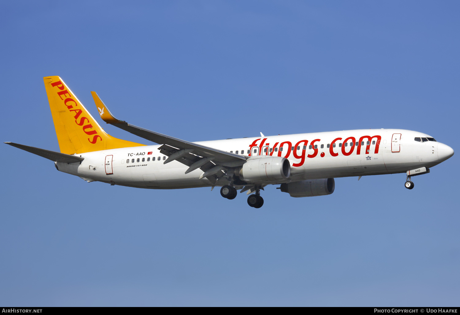 Aircraft Photo of TC-AAO | Boeing 737-86N | Pegasus Airlines | AirHistory.net #608266