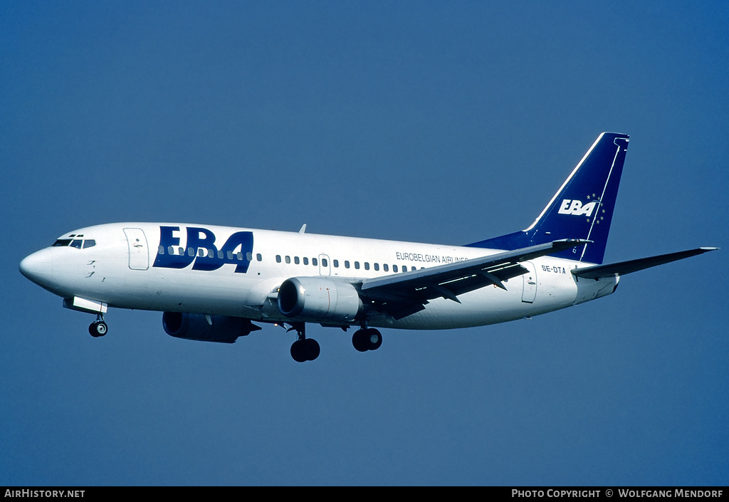 Aircraft Photo of SE-DTA | Boeing 737-3Q8 | EBA - Eurobelgian Airlines | AirHistory.net #608281