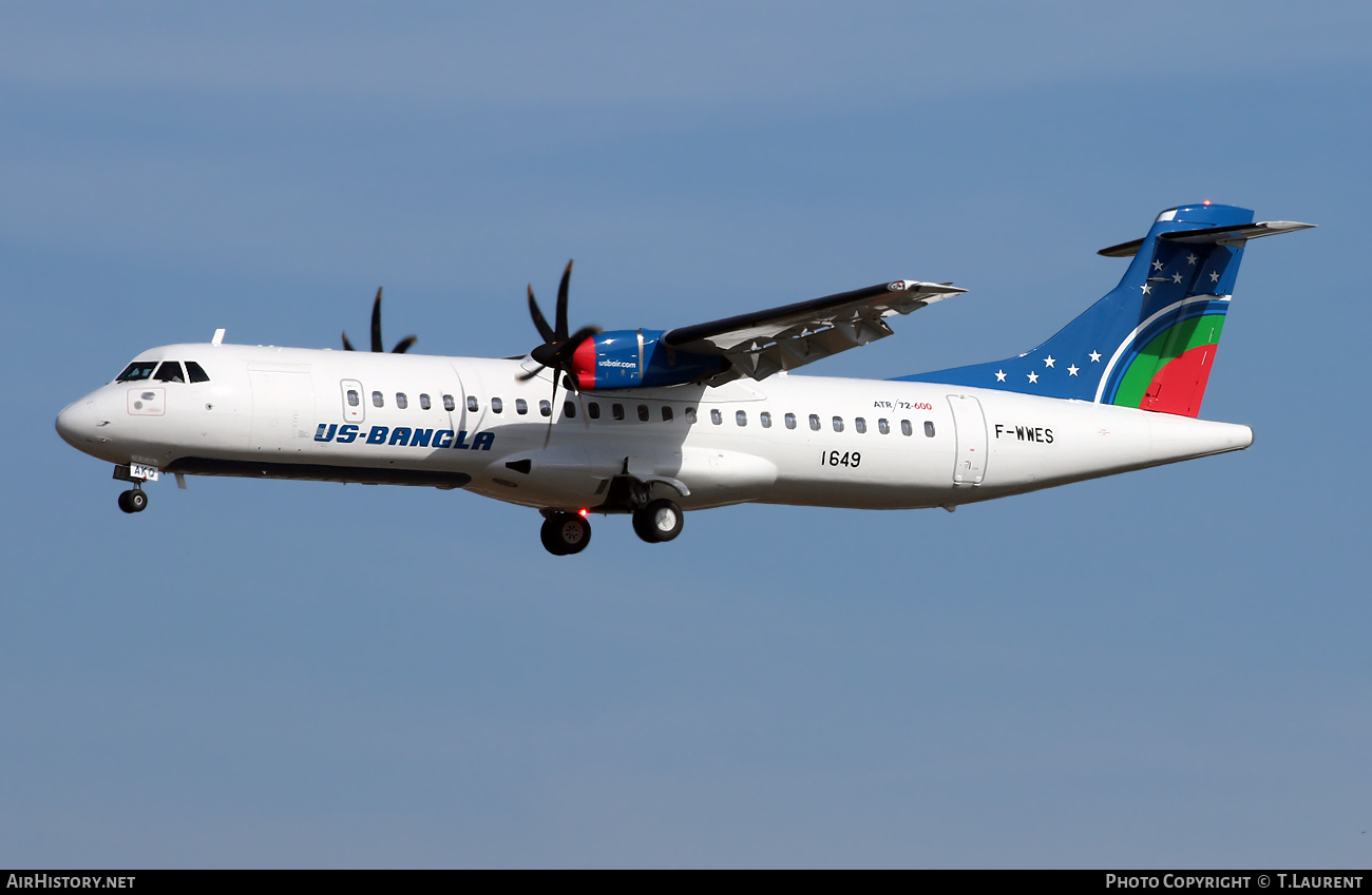 Aircraft Photo of F-WWES | ATR ATR-72-600 (ATR-72-212A) | US - Bangla Airlines | AirHistory.net #608314