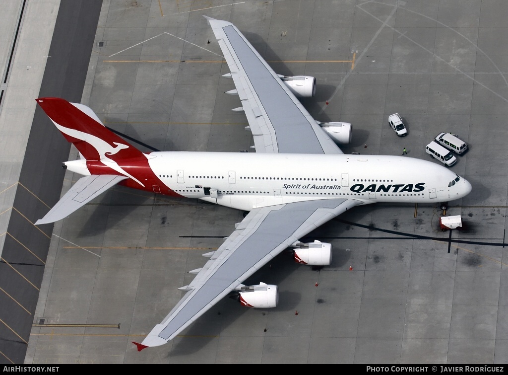 Aircraft Photo of VH-OQG | Airbus A380-842 | Qantas | AirHistory.net #608332