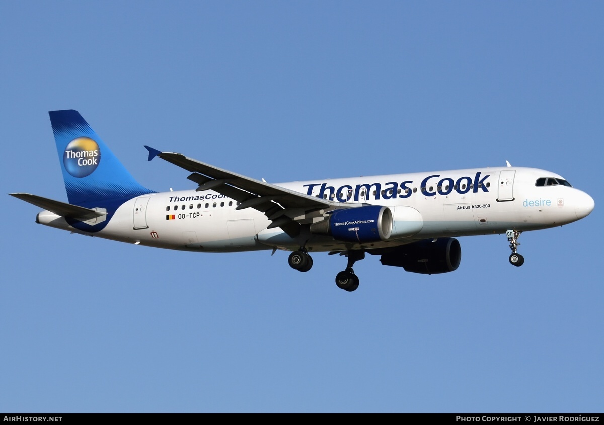 Aircraft Photo of OO-TCP | Airbus A320-214 | Thomas Cook Airlines | AirHistory.net #608346