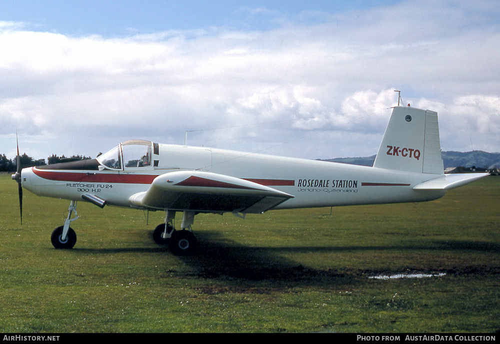 Aircraft Photo of ZK-CTQ | Fletcher FU-24A Mk.II | Rosedale Station | AirHistory.net #608379