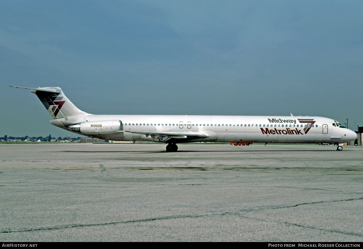 Aircraft Photo of N10029 | McDonnell Douglas MD-81 (DC-9-81) | Midway Metrolink | AirHistory.net #608382