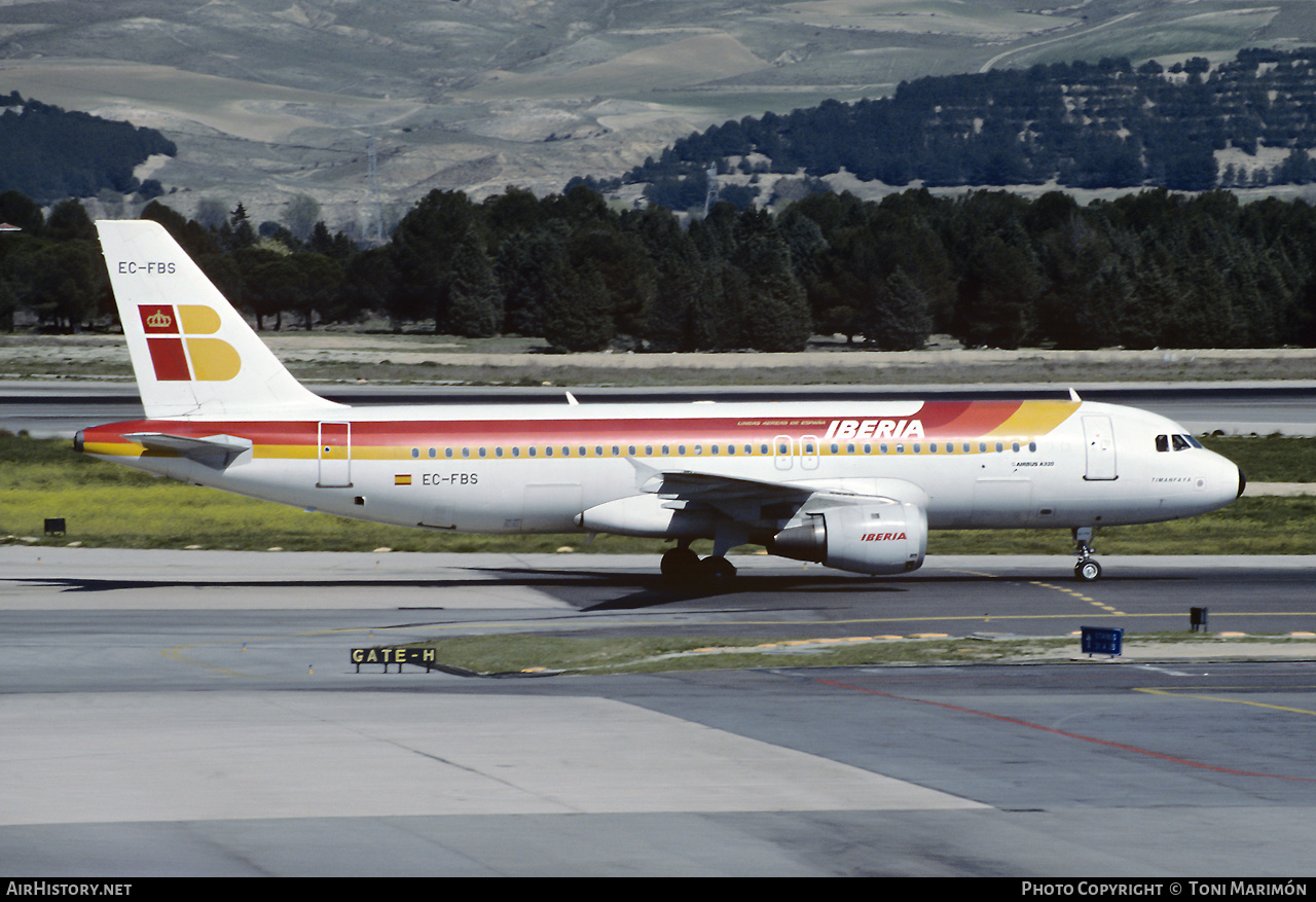 Aircraft Photo of EC-FBS | Airbus A320-211 | Iberia | AirHistory.net #608493