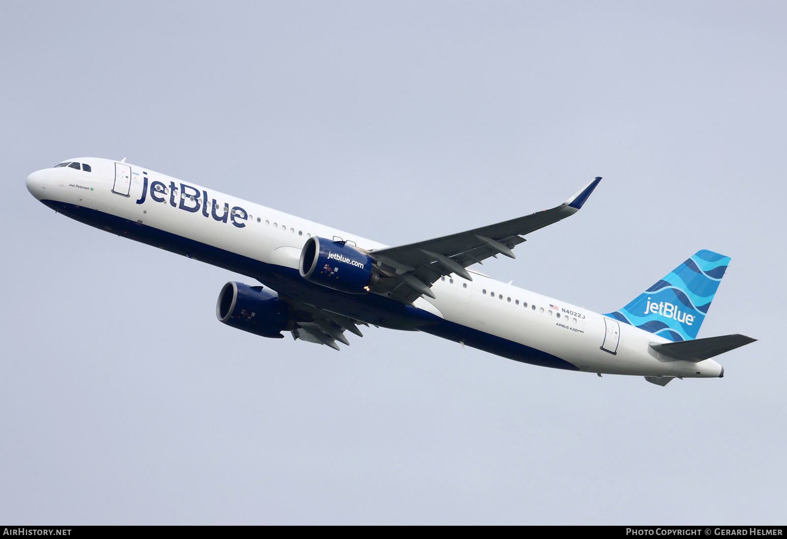 Aircraft Photo of N4022J | Airbus A321-271NXLR | JetBlue Airways | AirHistory.net #608559