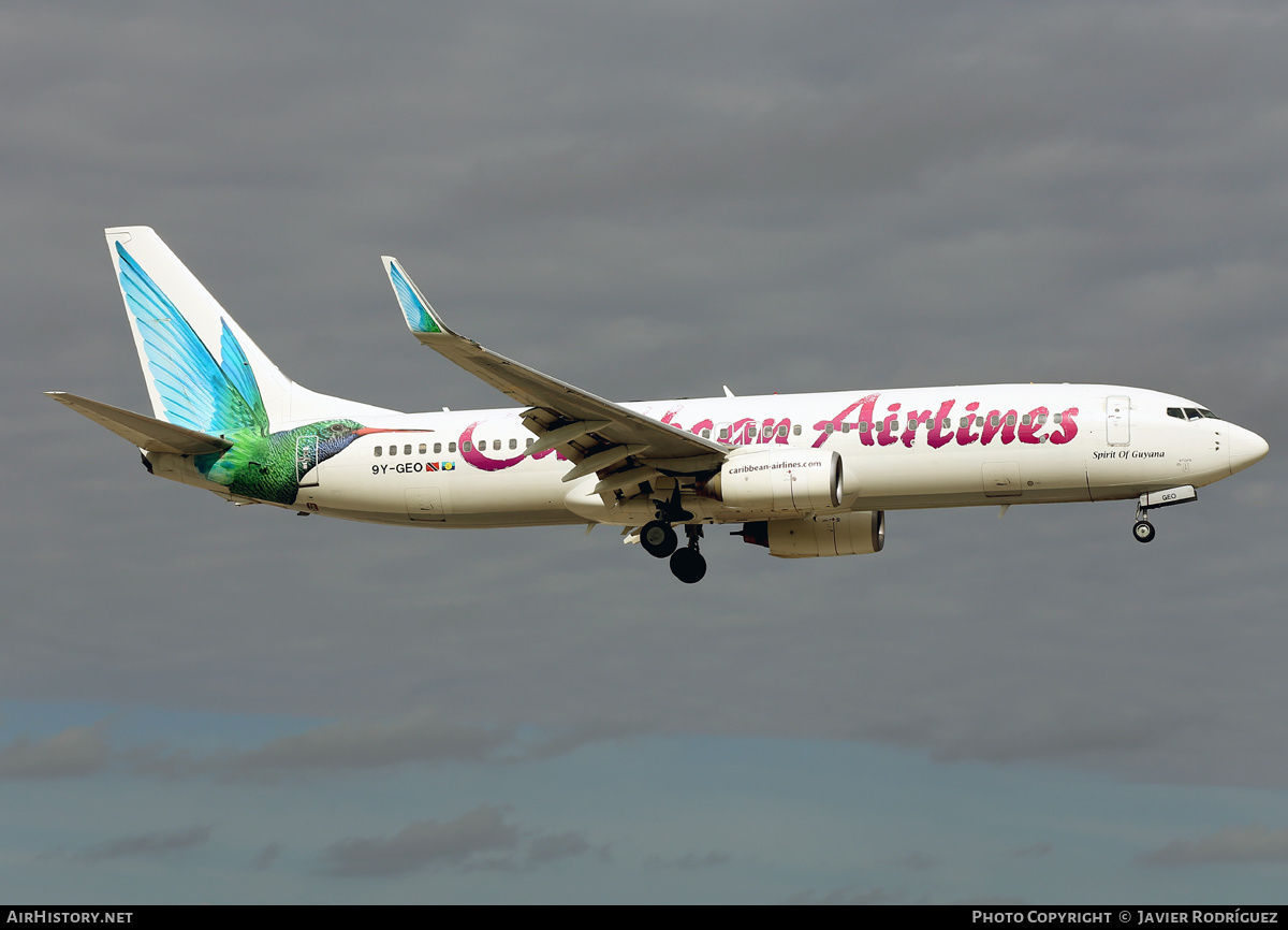 Aircraft Photo of 9Y-GEO | Boeing 737-8Q8 | Caribbean Airlines | AirHistory.net #608774