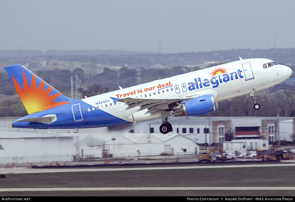 Aircraft Photo of N324NV | Airbus A319-112 | Allegiant Air | AirHistory.net #608800