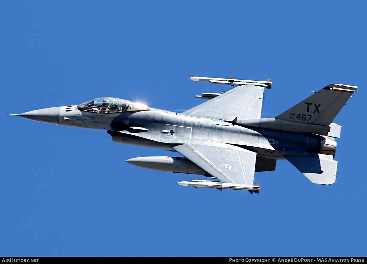 Aircraft Photo of 85-1467 / AF85-467 | Lockheed Martin F-16C Fighting Falcon | USA - Air Force | AirHistory.net #608815