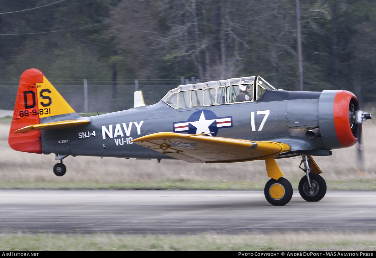 Aircraft Photo of N7692Z / 88-9831 | North American SNJ-4 Texan | USA - Navy | AirHistory.net #608851