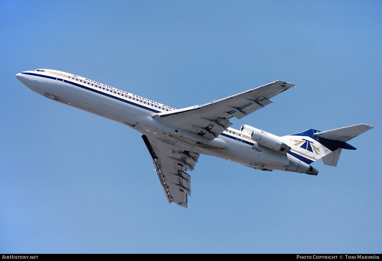 Aircraft Photo of N763AT | Boeing 727-264/Adv | American Trans Air - ATA | AirHistory.net #608903