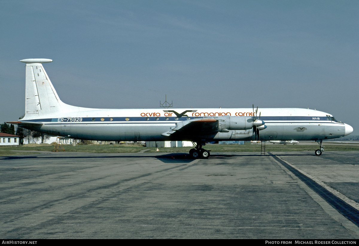 Aircraft Photo of ER-75929 | Ilyushin Il-18D | Acvila Air Romanian Carrier | AirHistory.net #608952