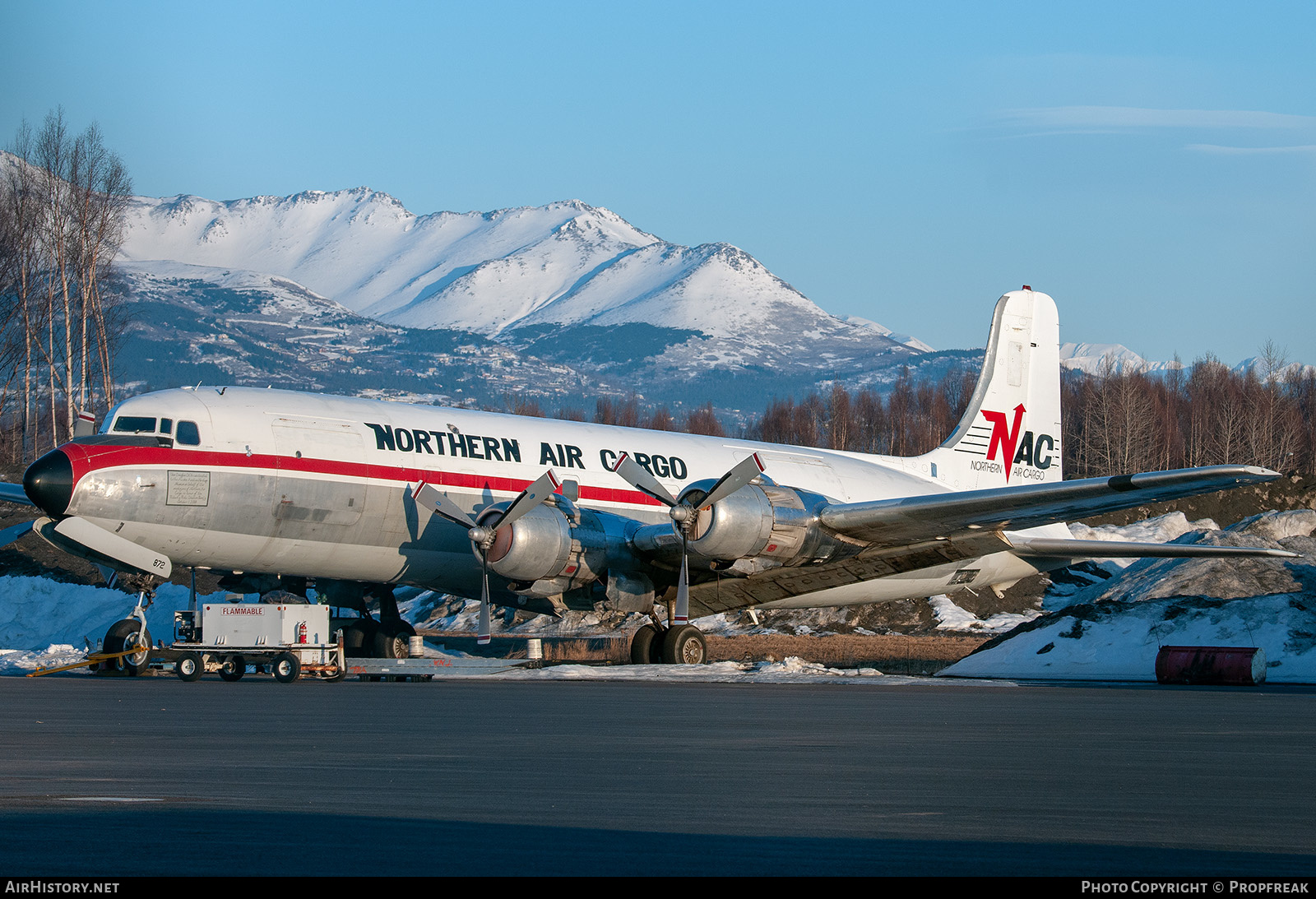Aircraft Photo of N43872 | Douglas C-118A Liftmaster (DC-6A) | Northern Air Cargo - NAC | AirHistory.net #608999