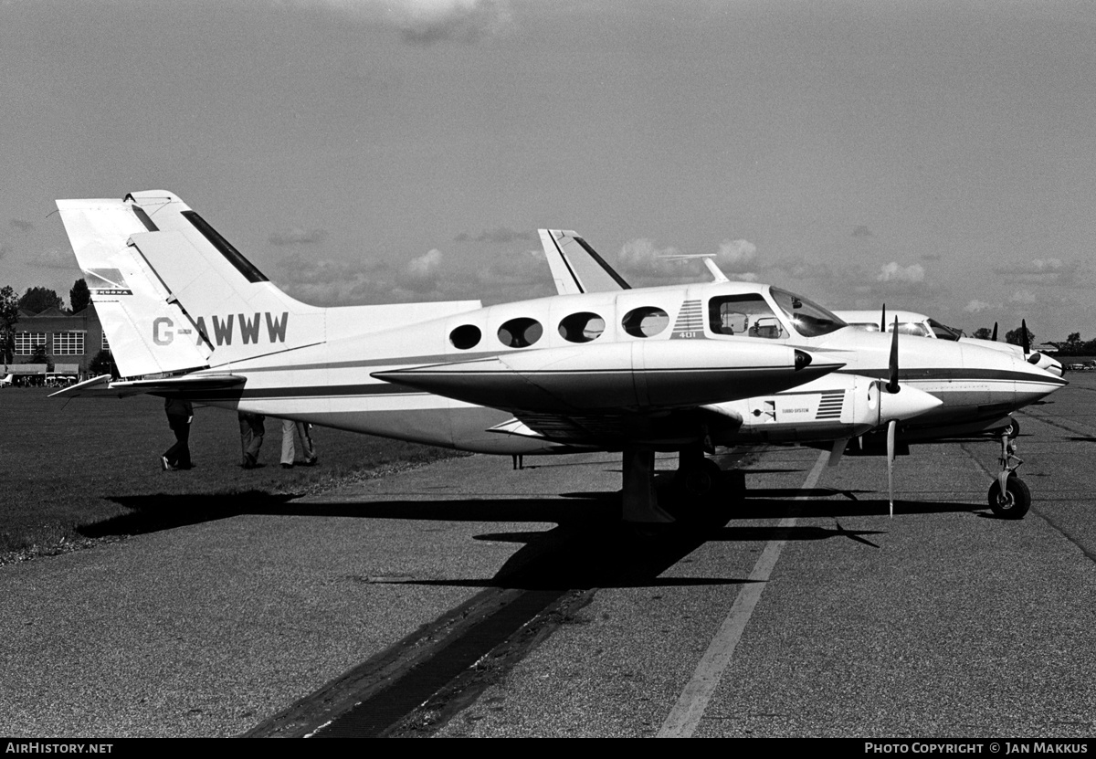 Aircraft Photo of G-AWWW | Cessna 401 | AirHistory.net #609157
