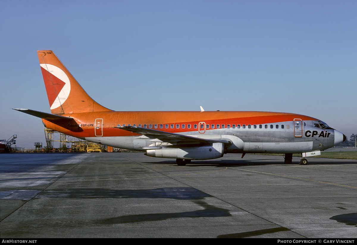 Aircraft Photo of CF-CPE | Boeing 737-217 | CP Air | AirHistory.net #609212