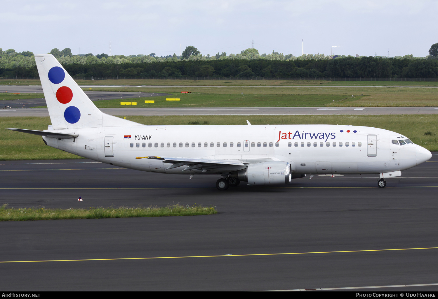 Aircraft Photo of YU-ANV | Boeing 737-3H9 | Jat Airways | AirHistory.net #609275