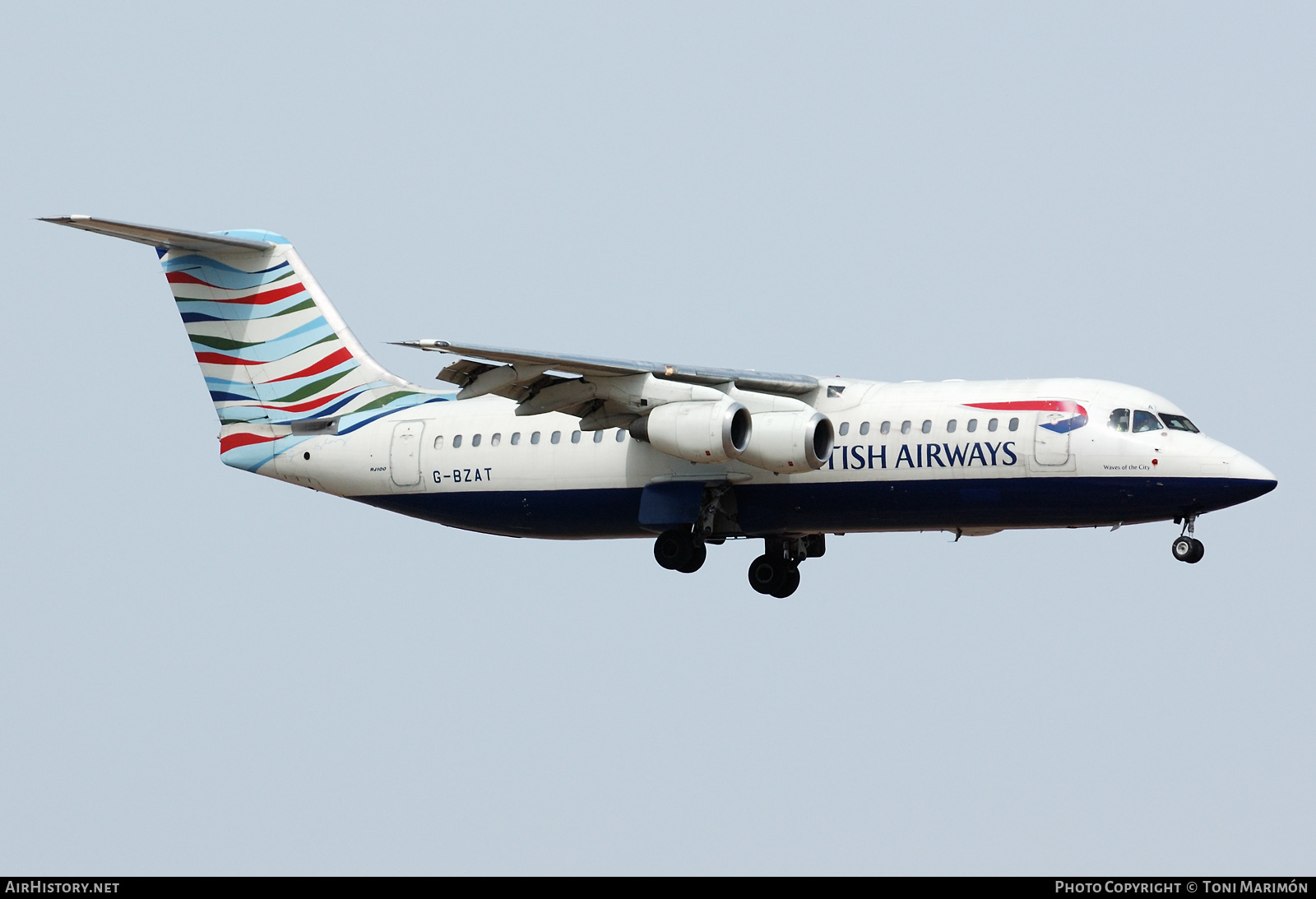 Aircraft Photo of G-BZAT | British Aerospace Avro 146-RJ100 | British Airways | AirHistory.net #609332