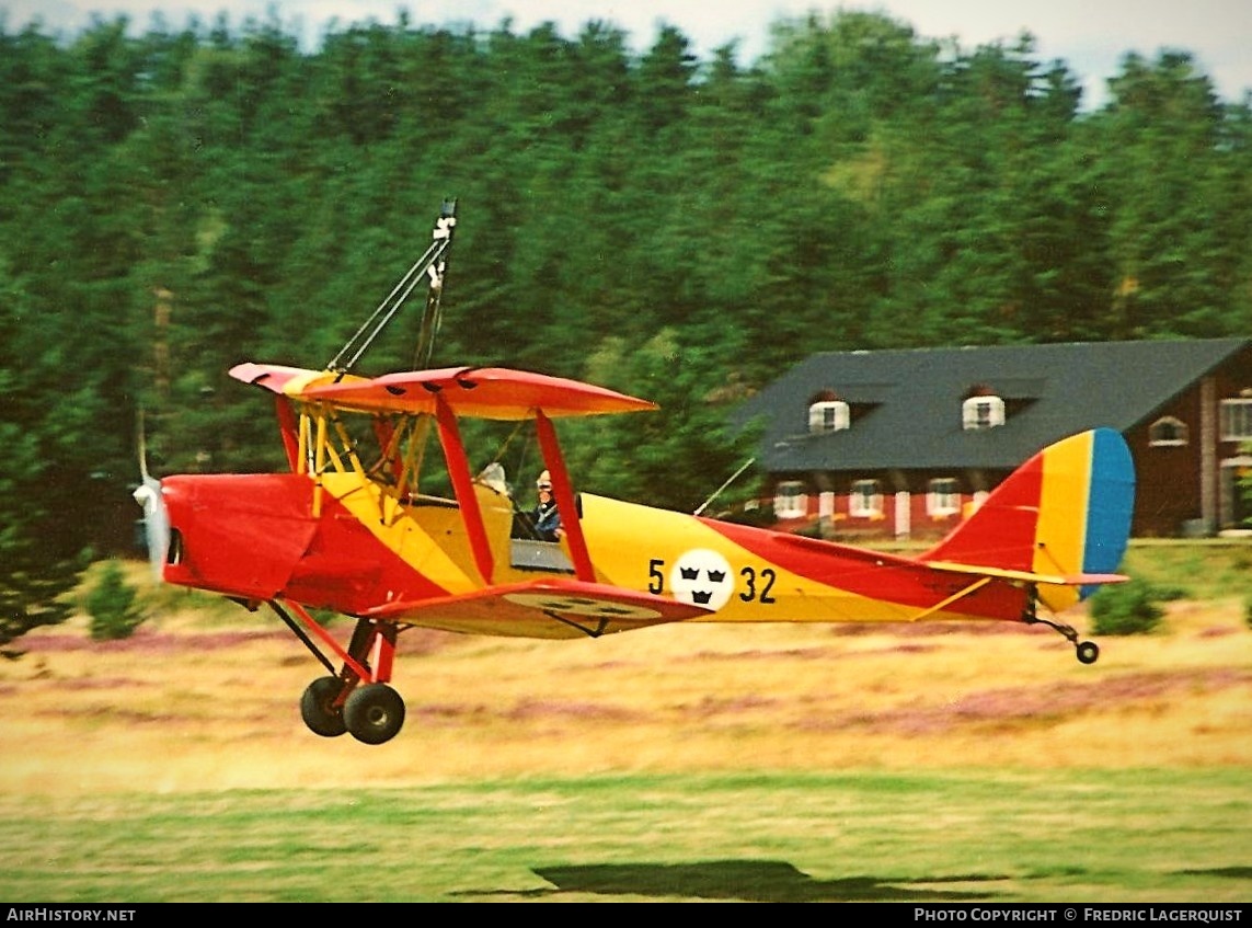 Aircraft Photo of SE-CHG | De Havilland D.H. 82A Tiger Moth | Sweden - Air Force | AirHistory.net #609349