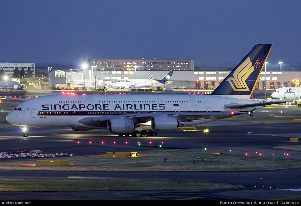 Aircraft Photo of 9V-SKG | Airbus A380-841 | Singapore Airlines | AirHistory.net #609355